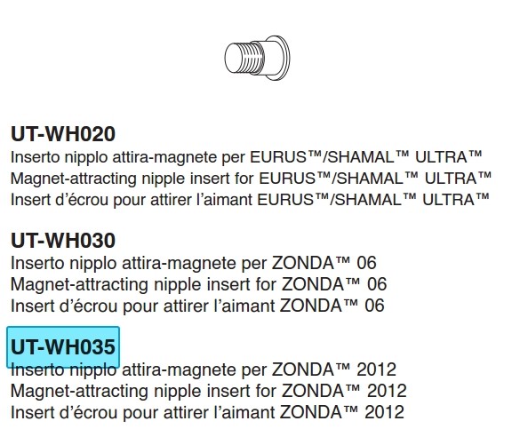 Nářadí, magnetický šroubek pro zavádění niplí Zonda (od r.v. 2012)