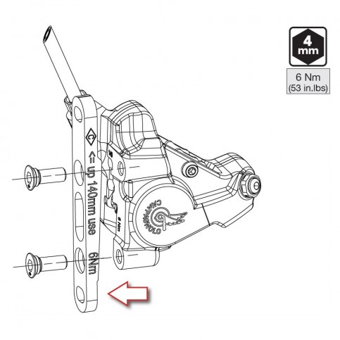 DB adaptér pro přední třmen vč. šroubů