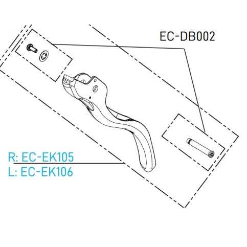DB čep brzdové páky