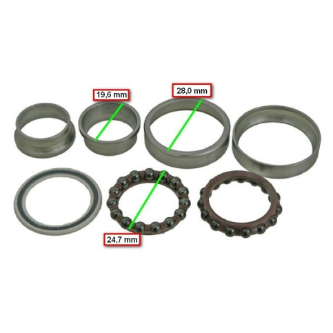 Kit pro zapletené kolo přední, typ CrMo (malý průměr)