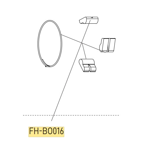 Praporek ořechu N3W (3 ks) + pružinka (1ks), průměr 33 mm