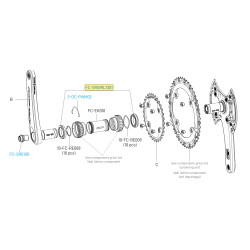 Ložisko pro kliky Super Record 13s WRL, QCK-TECH (2ks)