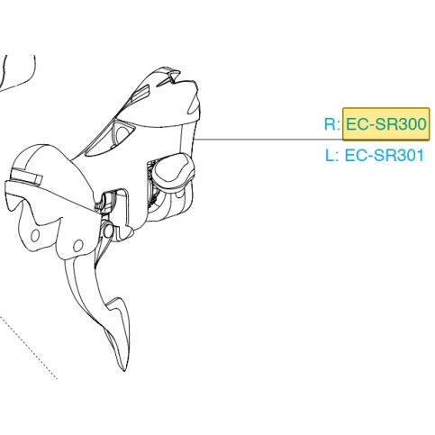 Tělo řadící páky 12s Ultra Shift SR, pravé (od r.v. 2019)