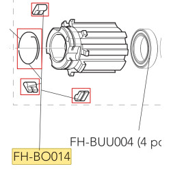 Praporek ořechu CAMPAGNOLO (3ks) + pružinka (1ks), průměr 30 mm