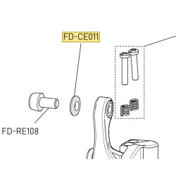 Podložka přesmykače pro oddálení lanka