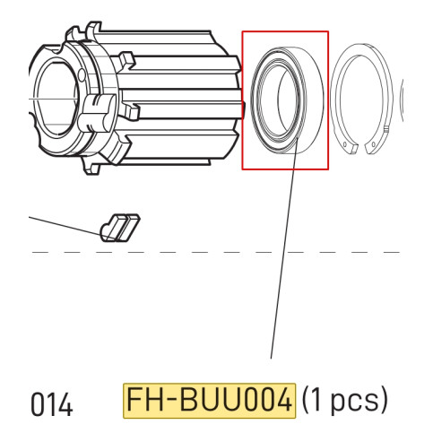 Ložisko ořechu FH-BUU015, alu-osa (1ks)