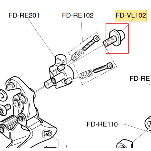 Montážní šroub přesmykače 10s/11s/12s