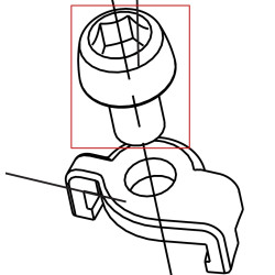 Náhradní díl přehazovačky - šroubek k přichycení lanka