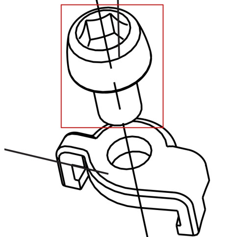 Náhradní díl přehazovačky - šroubek k přichycení lanka