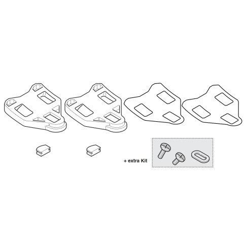 Plastové zarážky pro pedály Pro-Fit, černé (bez výkyvu)